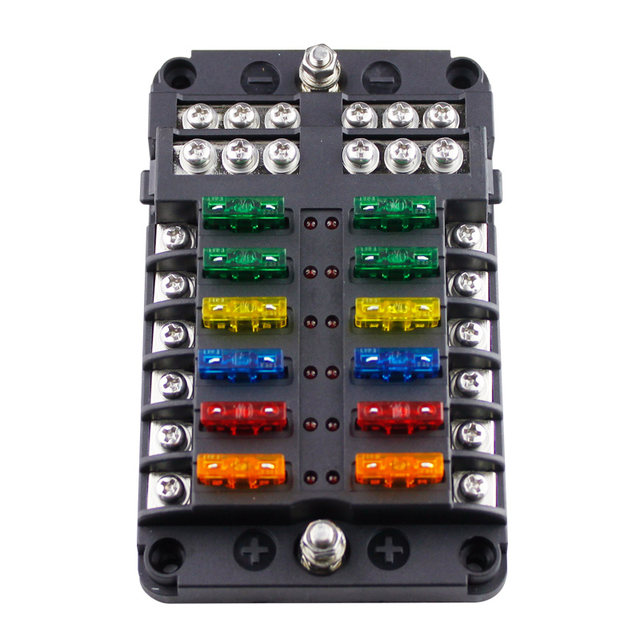 Ruilit modification Special car fuse box screw nut fixation Multi-channel light base flame retardant RV factory