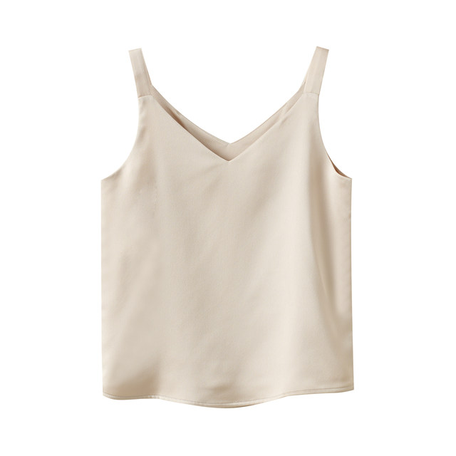 Women's chiffon V -neck bands wide shoulders with small vests thin pure color pure sleeveless wearing jacket summer women's clothing
