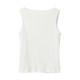 Uksi vest, women's one-length threaded top, solid color thin round neck base, Shandong online store, summer style
