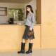 Three Quarters 24 Autumn and Winter A-line wool high waist pleated skirt Yintai Department Store boutique 301355
