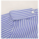 MSGM Spring New Blue White Cotton Striped Letter Embroidery Women's Mid-Length Shirt Yintai Department Store