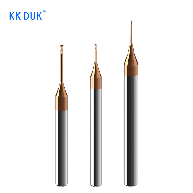 Tungsten steel small diameter coated milling cutter lengthened edge deep groove cutter 0.2 0.3 0.4 0.5 0.6 0.7 0.8 0.9
