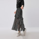 Qiushui Yiren temperament floral chiffon long skirt 2025 summer new women's high waist slit loose a-line skirt