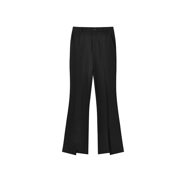 Autumn Water Yiren Casual Pants for Women 2025 Summer New Classic Commuter Slit Slit Suit Wide-Legged Black Pants