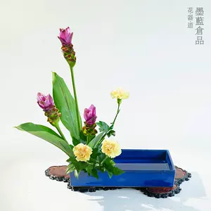 池坊 小原流 草月流 花器 薄端 御所車 唐子 銅製-