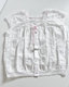 French fresh embroidery lace lace bubble sleeve round collar shirt retro flower crushing pleated shirt doll shirt
