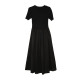Answer to the mystery black dress 2025 spring new product elegant slim knitted long skirt short sleeves 251MZ0400

