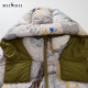 
The answer to the mystery is that women's winter style retro hooded loose mid-length duck down jacket 244MY1527