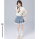 Salted fish wardrobe Lace denim skirt Women's summer sweet and cute cake skirt A-line short skirt Small skirt
