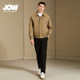 JOW/Jowo lapel solid color fashionable ribbed sleeves men's winter new business casual warm down jacket