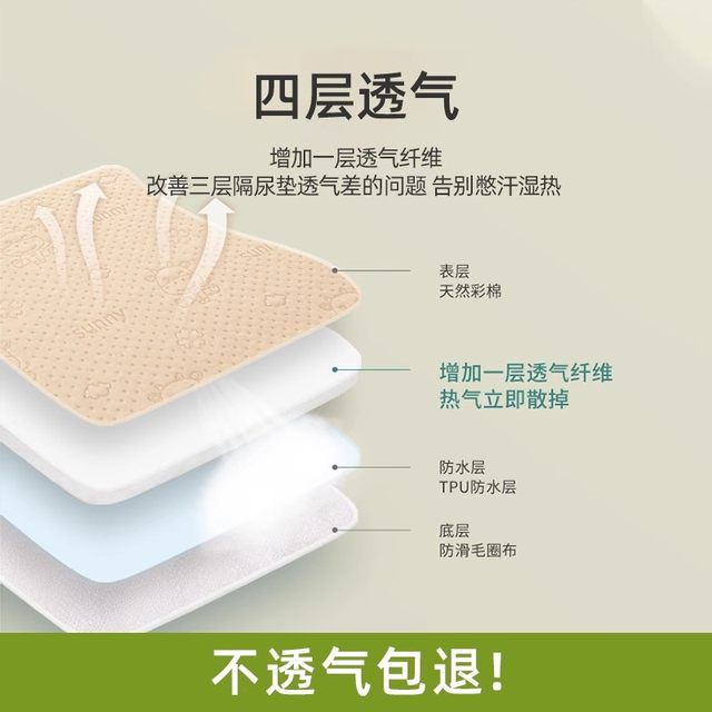 German diaper pad baby waterproof washable pure color cotton breathable large size diaper mattress baby kindergarten sheets