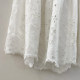2025 spring and summer new linen white skirt for women with heavy industry embroidered zipper waist mid-length sweet fairy-like versatile