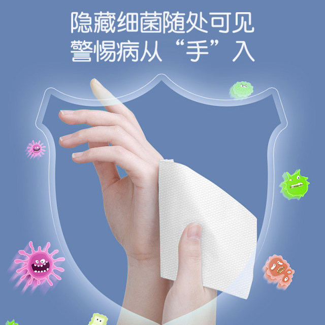 Lijia Baby Alcohol Sterilization Wet Paper Wipe for Students' Household Sterilization Cleaning and Sanitary Bag Wet Wipe for Students