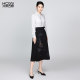 Autumn new skirt comfortable versatile classic mid -length, thin waist seal high -waist A -line, temperament half skirt