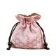 High-end satin hand-embroidered brocade jewelry small cloth bag tied drawstring velvet cloth portable small lucky bag