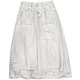 STILLYOU retro wasteland style old dirty ink splash white denim skirt women's ripped bristled midi skirt