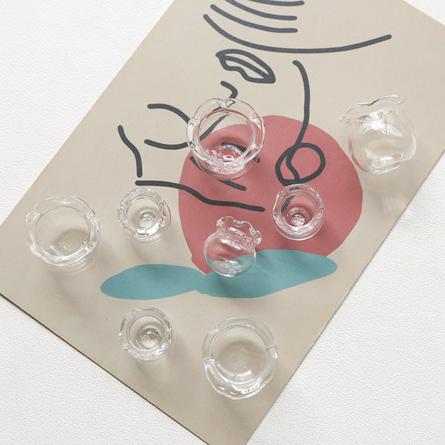 Simulated transparent glass goldfish tank, fun vase, small ornaments, diy handmade jewelry, creative decoration accessories