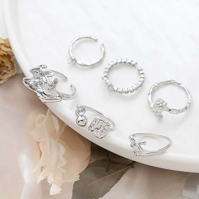 ins niche versatile insertable pearl gold-plated platinum ring diy homemade daily ring ring ring holder