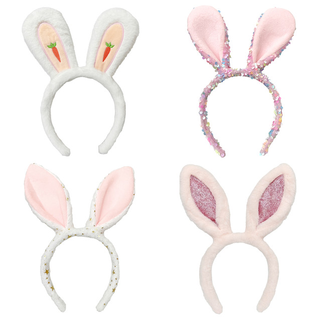High-end rabbit ears hairband rabbit headdress cute princess rabbit face washing headband hair card adult children's hair accessories