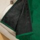 Rare limited silk green crack fragrant cloud yarn retro literary elastic waist straight slit one-step skirt
