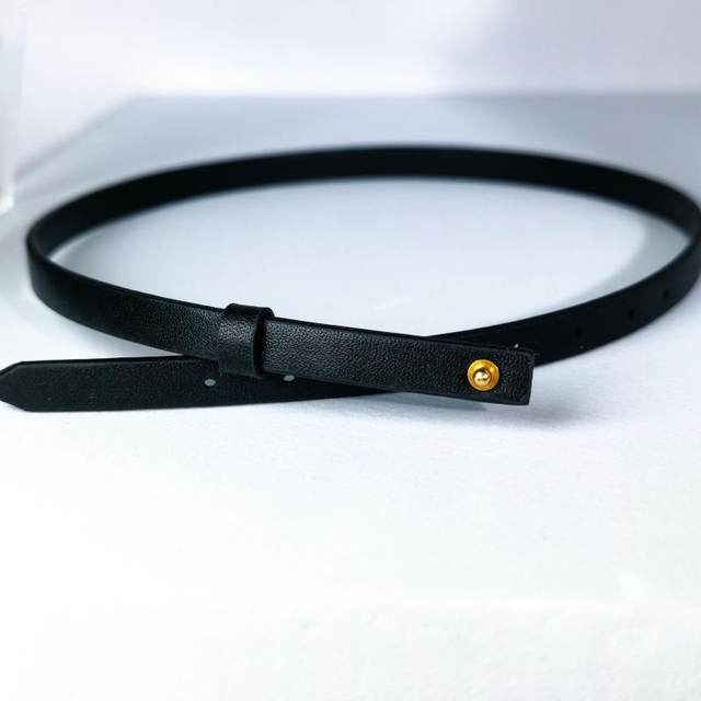 Black leather neck strap choker necklace rope leather neck chain handmade genuine cowhide collar short clavicle chain pierced with hard gold