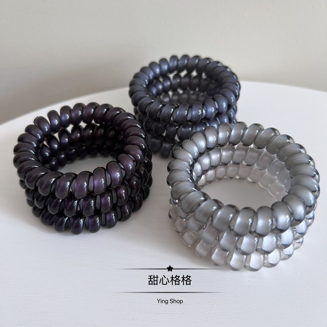 High-end color ~ bold and thickened phone cord hair ring 5 times high elasticity and high quality hair rope head rope ponytail hair rope hair accessories