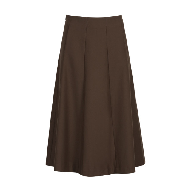 Aosidu autumn high-waisted skirt for women a-line large hem skirt small versatile loose slim mid-length skirt
