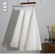 2022 spring and summer women's clothing European station new style grid retro high waist fluffy skirt mid skirt A-line large skirt