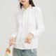 Gu Mu Xi Earline Border Polying Pure Color Template Temperature Shirts Female Autumn New Sweet Bubble Sleeve Top