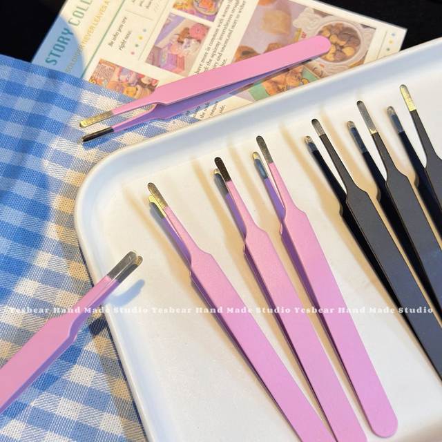 Yesbear handmade round head tweezers clip Diy pinch handmade beads dripping glue flowing handmade ball tool