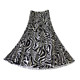 Printed pleated skirt with temperament and slim large size A-line skirt 2024 spring new versatile high-waisted meat-covering midi skirt