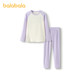 Balabala girls underwear set autumn clothes, long pants, cotton children's home clothes base soft and warm big children's print