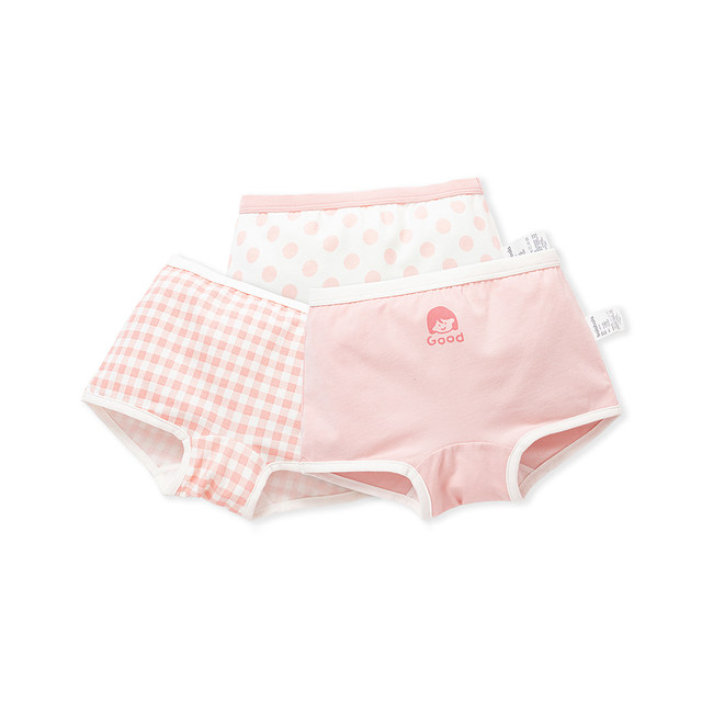 Balabala girls underwear cotton boxer triangle shorts for small and big children without clip PP four corners and three pieces