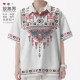 National trend and ethnic style ancient Miao traditional totem embroidered short-sleeved shirt men's and women's clothing 0017 design without boundaries