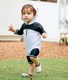 Children's baby boy one-piece quick-drying swimsuit long sleeve sun protection cute black penguin girl surfing casual swimming