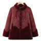 Middle-aged and elderly women's winter clothing, grandma's coat, mother's fur all-in-one imitation fur coat, old lady's warm Tang suit