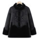 Middle-aged and elderly women's winter clothing, grandma's coat, mother's fur all-in-one imitation fur coat, old lady's warm Tang suit