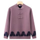 Elderly autumn and winter sweater female grandmother wear 60-year-old mother plus velvet thickened warm sweater fashionable elderly clothes