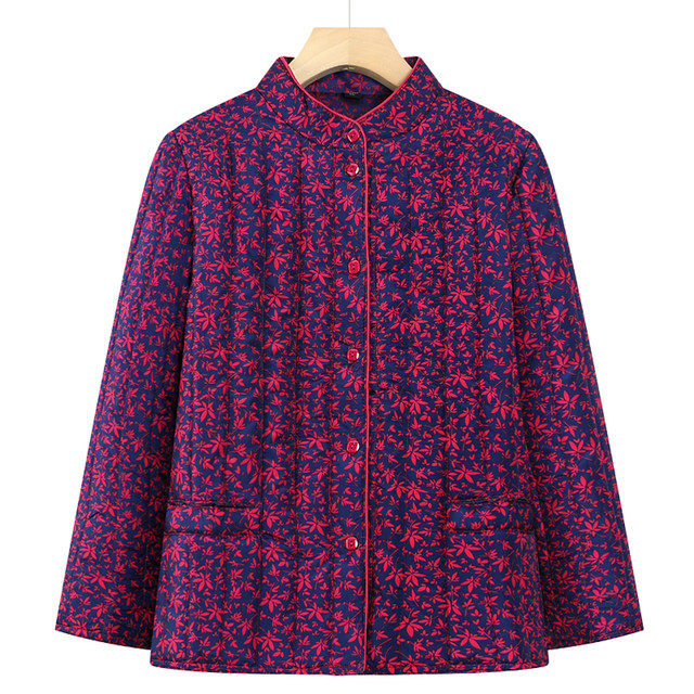 Elderly grandmother's winter small cotton-padded coat lining, middle-aged and elderly female mother's winter coat, cotton-padded clothes, old lady's warm clothes