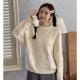 Tokyo 2019 jk lazy style solid color sweet college twist pullover knitted sweater for the inside can be worn outside for spring women