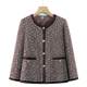 Plus size mother's coat new style noble clothes for middle-aged and elderly women spring and autumn short style small fragrant tops
