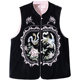 New Chinese style velvet and cotton vest jacket for women 2025 autumn and winter new national trend heavy industry embroidered stand collar top
