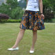 Authentic summer solid color 8 piece cotton and linen skirt mid-length over-knee flowing big hem skirt mid-skirt fairy skirt large size