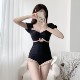 Hot spring swimsuit one-piece women's 2025 new conservative belly-covering slimming sexy backless slim fit push-up vacation swimsuit