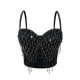 Rhinestone chain tassel outer wear fishbone bra vest suspender tube top short top sexy hot girl European and American design