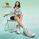 Camel aperture sneakers for women's retro jogging shoes 2025 spring and summer new men's and women's shoes mesh breathable running shoes