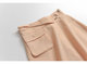 P155 solid color three-dimensional pocket high waist slim A-line skirt summer new short skirt commuter Korean women's skirt skirt
