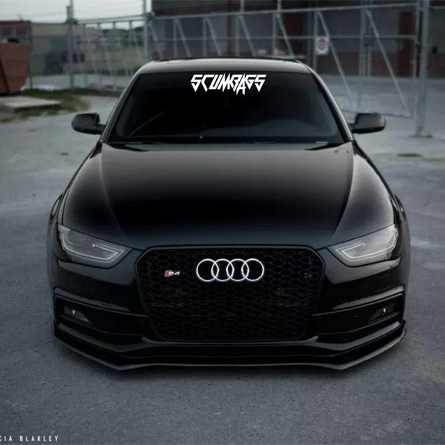 Trendy English modified car front and rear glass window stickers ...