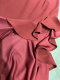 Wine red black ruffled asymmetric skirt bag hip fishtail tail slim skirt front side high open sexy

