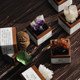 Natural mineral crystal rough stone specimens collection handmade acrylic cube desktop ornaments couple creative gifts